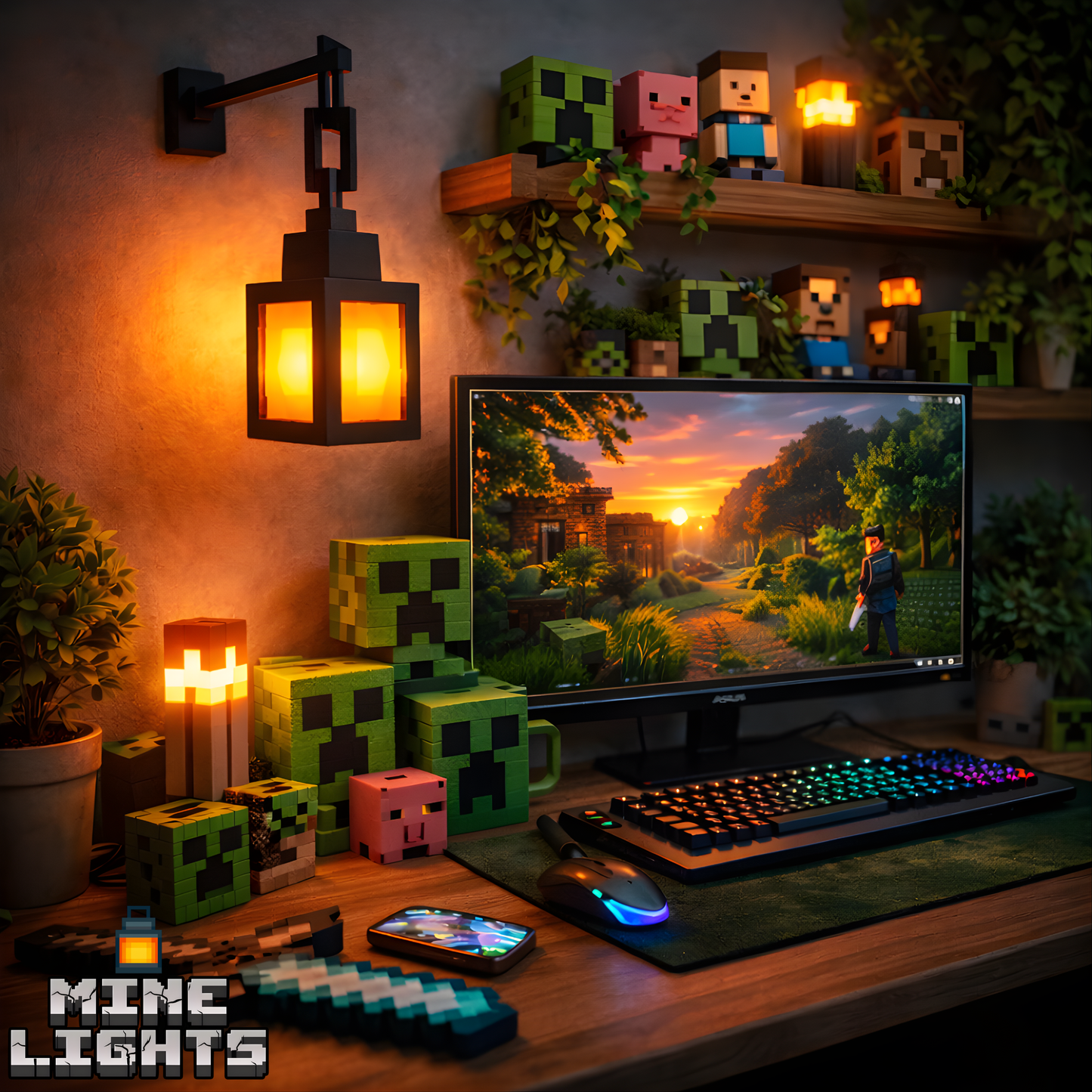 MineLight™ - Lámpara Minecraft